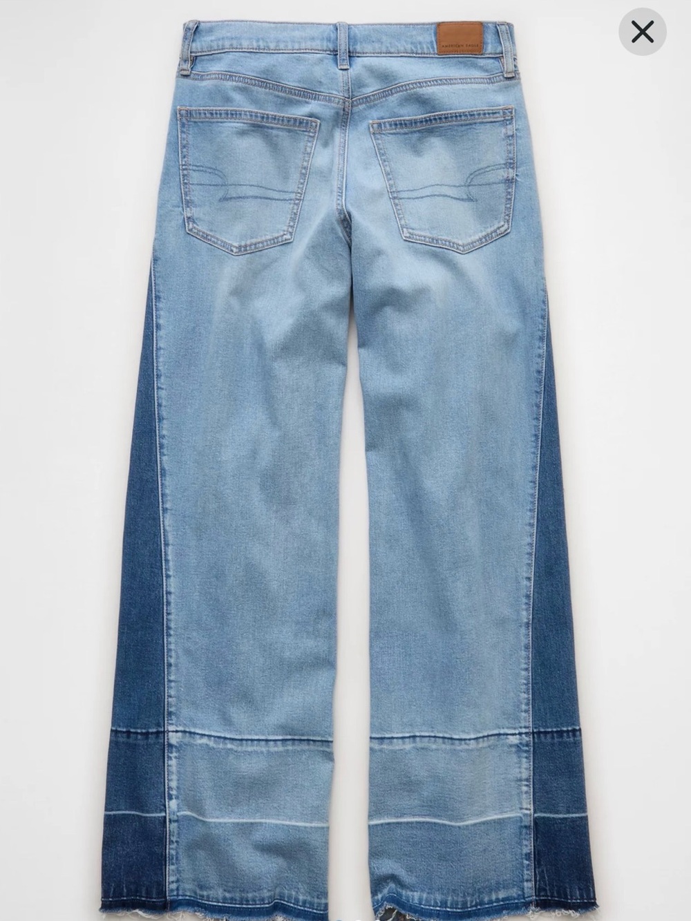 American Eagle low rise - ultra wide leg Jeans - Women's size 8 - Picture 5 of 11